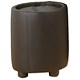 Sonix Tub Reception Small Table Leather Dia330xH380mm Black