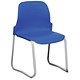 Trexus Polypropylene Skid Chair Stackable Metal Frame H310mm Blue Ref SN21W00