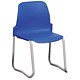 Trexus Polypropylene Skid Chair Stackable Metal Frame H350mm Blue Ref SN22W00