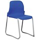 Trexus Polypropylene Skid Chair Stackable Metal Frame H450mm Blue Ref SN25W00