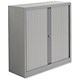 Image of Bisley A4 EuroTambour Including 2 Shelves W1000xD430xH1030mm Silver Frame and Shutters Ref ET410/10/2SS