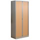 Image of Bisley A4 EuroTambour Including 4 Shelves W1000xD430xH1980mm Beech Shutters Silver Frame Ref ET410/19/4SB
