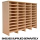 Tercel Post Room Sorter Hutch Add-on Double Height 4 Bay Can Fit 44 Shelves W1280xD360xH1145mm Beech