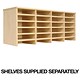 Tercel Post Room Sorter Hutch Add-on Single Height 4 Bay Can Fit 24 Shelves W1280xD360xH620mm Beech