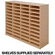 Tercel Post Room Sorter Hutch Multi-use Double Height 4 Bay Can Fit 44 Shelves W1280xD360xH1163mm Beech