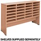 Tercel Post Room Sorter Base 4 Bay W1280xD360xH870mm Beech