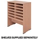 Tercel Post Room Sorter Base 2 Bay W640xD360xH870mm Beech