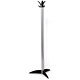 Acorn Vortex Hat and Coat Stand Metal and 3 Double Pegs H1550mm Silver and Black Ref 843975