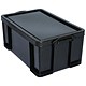 Image of Really Useful Storage Box - Black Plastic - 64 Litre