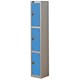 Trexus Plus 3 Door Locker Nest of 1 ACTIVECOAT W305xD305xH1780mm Silver Blue Ref 863684