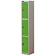 Trexus Plus 3 Door Locker Nest of 1 ACTIVECOAT W305xD305xH1780mm Silver Green Ref 863707