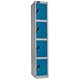 Trexus Plus 4 Door Locker Nest of 1 ACTIVECOAT W305xD305xH1780mm Silver Blue Ref 864168
