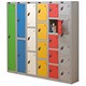 Trexus Plus 4 Door Locker Nest of 2 ACTIVECOAT W305xD305xH1780mm Silver White Ref 864320