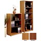 Elysium Bookcase Low W800xD400xH1190mm Walnut with Black Trim