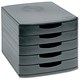 5 Star Office File Set Desktop Unit 5x H45mm Drawers W305xD330xH365mm Black