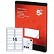 5 Star Office Addressing Labels Inkjet 14 per Sheet 99.1x38.1mm White [1400 Labels]