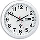 Merit Duxford Wall Clock Day and Date with Glass Lens 350mm Diameter White Ref 905491
