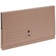 5 Star Premier Document Wallet Full Flap 285gsm Capacity 32mm Foolscap Buff [Pack 50]