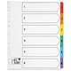 5 Star Office Maxi Index Extra-wide 230 micron Card with Coloured Mylar Tabs 1-6 A4 White