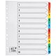 5 Star Office Maxi Index Extra-wide 230 micron Card with Coloured Mylar Tabs 1-10 A4 White