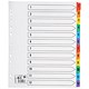 5 Star Office Maxi Index Extra-wide 230 micron Card with Coloured Mylar Tabs 1-12 A4 White