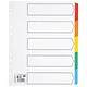5 Star Office Maxi Index Extra-wide 230 micron Card with Coloured Mylar Tabs 5-Part A4 White