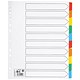 5 Star Office Maxi Index Extra-wide 230 micron Card with Coloured Mylar Tabs 10-Part A4 White