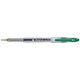 5 Star Office Roller Gel Pen Clear Barrel 1.0mm Tip 0.5mm Line Green [Pack 12]