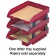 5 Star Office Letter Tray Self-stacking W260xD345xH64mm 400 Sheets Red