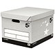 5 Star Office Storage Box Self-Assembly W383xD330xH282mm Grey [Pack 10]