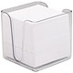 5 Star Office Noteholder Cube Transparent with Approx. 750 Sheets of Paper 90x90mm White