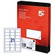 5 Star Office Addressing Labels Laser 21 per Sheet 63.5x38.1mm White [5250 Labels]