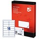 5 Star Office Addressing Labels Laser 16 per Sheet 99.1x34mm White [4000 Labels]