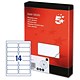 5 Star Office Addressing Labels Laser 14 per Sheet 99.1x38.1mm White [3500 Labels]