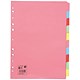 5 Star Office Subject Dividers Multipunched Manilla Board 10-Part A4 Assorted [Pack 25]