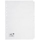 5 Star Office Subject Dividers Multipunched Manilla Card 10-Part A4 White