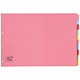 5 Star Office Subject Dividers Multipunched Manilla Board 10-Part Oblong A3 Assorted