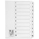 5 Star Office Index 230 micron Card with Clear Mylar Tabs 1-10 A5 White