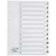 5 Star Office Index 230 micron Card with Clear Mylar Tabs 1-12 A4 White