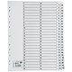 5 Star Office Index 230 micron Card with Clear Mylar Tabs 1-50 A4 White