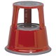 5 Star Office Step Stool Mobile Spring-loaded Castors up to 150kg Top D290xH430xBase D435mm 5kg Red