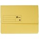 5 Star Premier Document Wallet Half Flap 285gsm Capacity 32mm A4 Yellow [Pack 50]