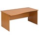 Trexus Classic Desk Wave Panel End Left-hand W1600xD1000-800xH720mm Beech