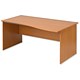 Trexus Classic Desk Wave Panel End Right-hand W1600xD1000-800xH720mm Beech