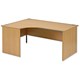 Trexus Classic Desk Radial Panel End Left-hand W1600xD1200xH720mm Oak