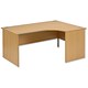 Trexus Classic Desk Radial Panel End Right-hand W1600xD1200xH720mm Oak