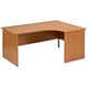 Trexus Classic Desk Radial Panel End Right-hand W1600xD1200xH720mm Beech