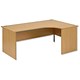 Trexus Classic Desk Radial Panel End Right-hand W1800xD1200xH720mm Oak