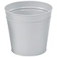 Image of 5 Star Waste Bin Round Metal Scratch Resistant D300xH280mm 15 Litres Silver Metallic