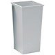 5 Star Office Waste Bin Square Iron Scratch-resistant W325xD325xH630mm 48 Litres Grey